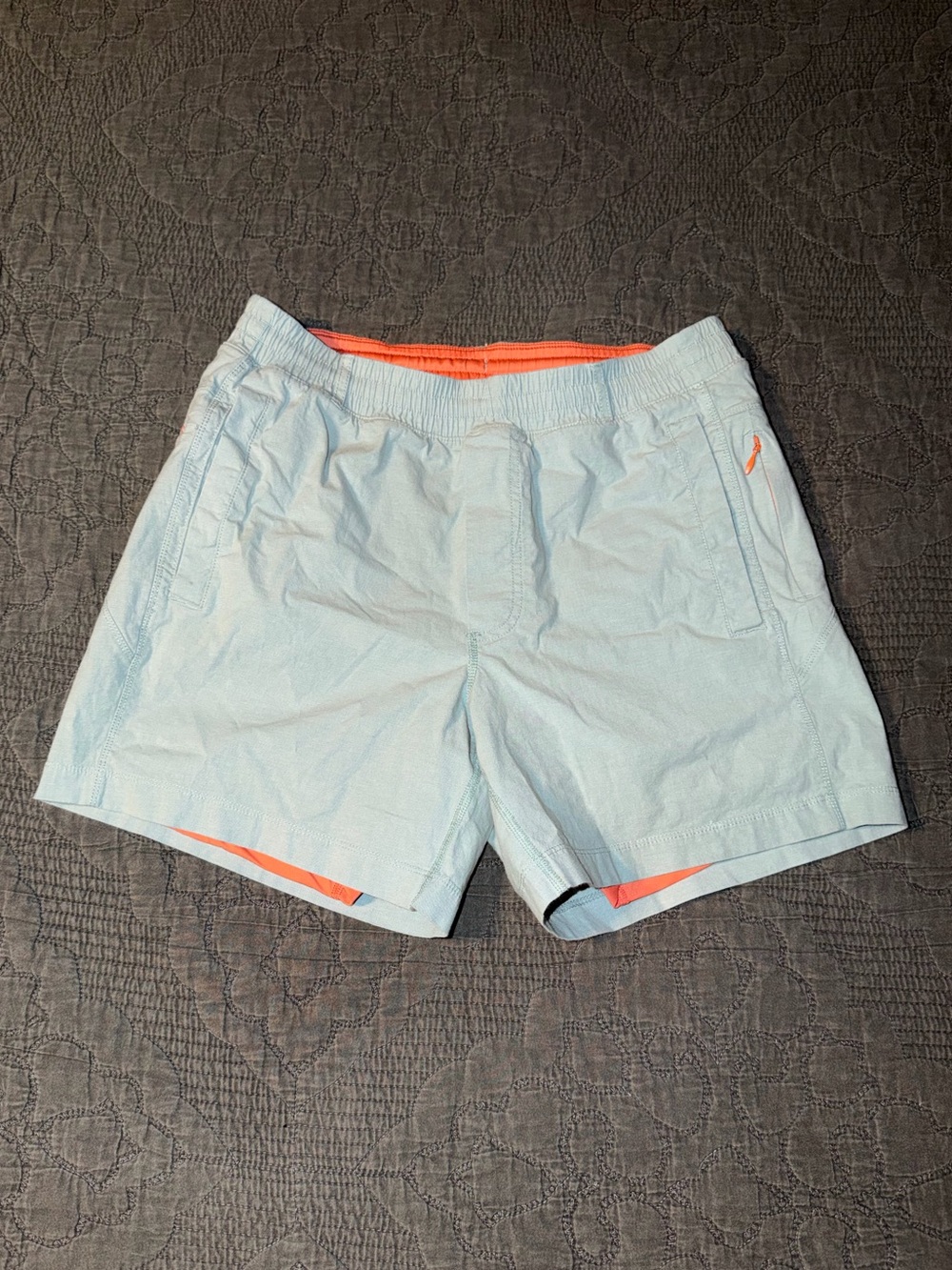Birddogs Boom Short-Light Gray W/Orange Liner-5” inseam Men’s Size-L